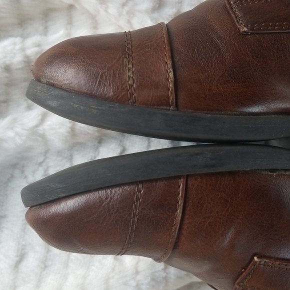 ❌S O L D❌ Brown Combat Faux Leather Boots - Picture 6 of 8